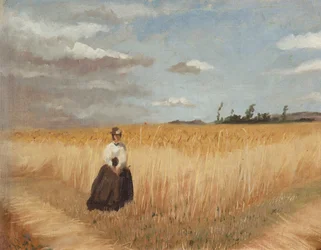 Woman in Wheat Field